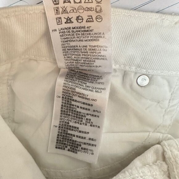 Sandro Mid-Rise Straight Leg Distressed Denim Jeans White Women's Size Medium 8 - Picture 9 of 9